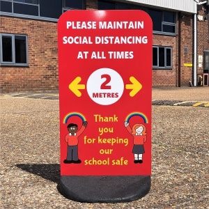 Social Distancing Pavement Signs for Schools